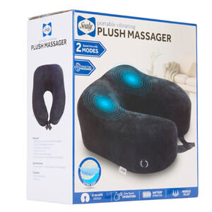 Sealy Plush Neck Massager *New in Box* Vibrating Adjustable 2 modes Portable